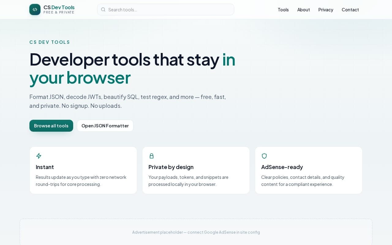 CS Dev Tools live preview